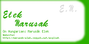 elek marusak business card